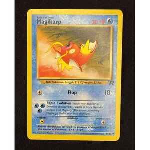 Pokemon team Rocket Magikarp 47/82 WOTC Base Set 2 Card‎ 1999
